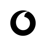 Black Vodafone logo without lettering