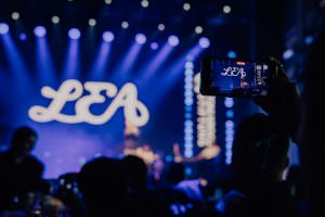 Singer LEA performs at the 10th anniversary of the Toni Kroos Foundation in Lofthaus Düsseldorf.